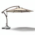 Outdoor cantilever patio umbrella in beige 250 x 250 x 300cm with sturdy metal frame